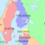 Mapa donde vemos la situación de Suecia, Finlandia y Rusia