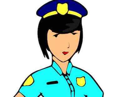 Una agente de policía