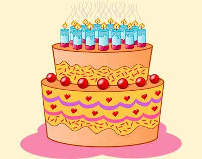 Una tarta de cumpleaños