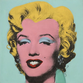 La Marilyn con el fondo azul