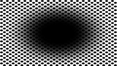 La ilusión óptica del agujero negro en expansión